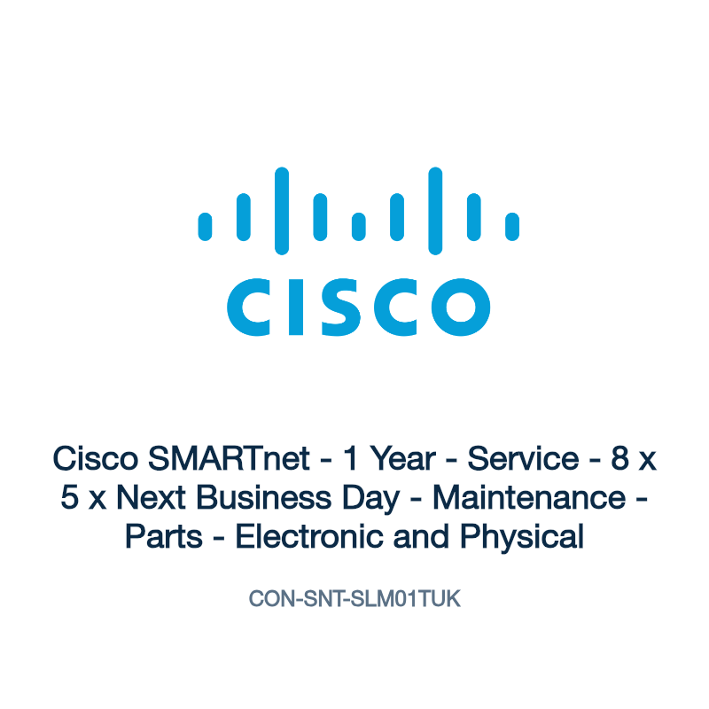 CON-SNT-SLM01TUK: Cisco SMARTnet - 1 Year - Service - 8 x 5 x Next Business Day -