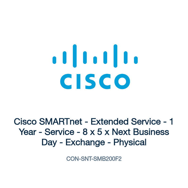 CON-SNT-SMB200F2: Cisco SMARTnet - Extended Service - 1 Year - Service