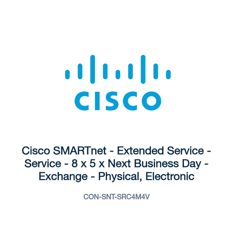 CON-SNT-SRC4M4V: Cisco SMARTnet - Extended Service - Service - 8 x 5 x Next Business