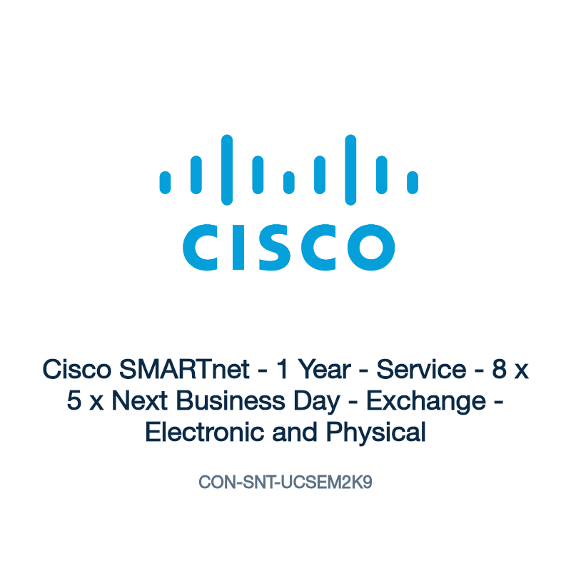 CON-SNT-UCSEM2K9: Cisco SMARTnet - 1 Year - Service - 8 x 5 x Next Business Day -