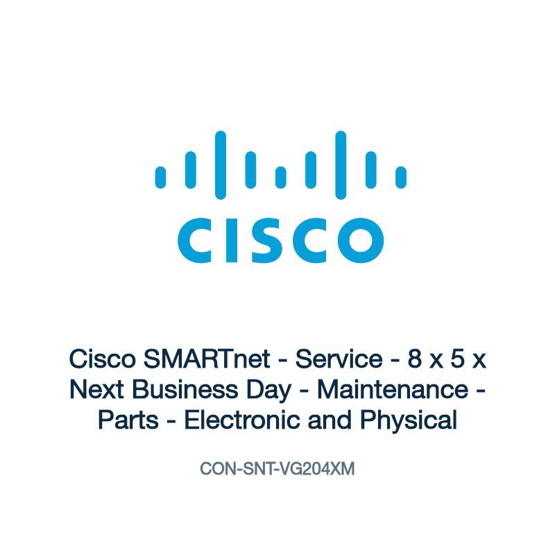 CON-SNT-VG204XM: Cisco SMARTnet - Service - 8 x 5 x Next Business Day - Maintenance -