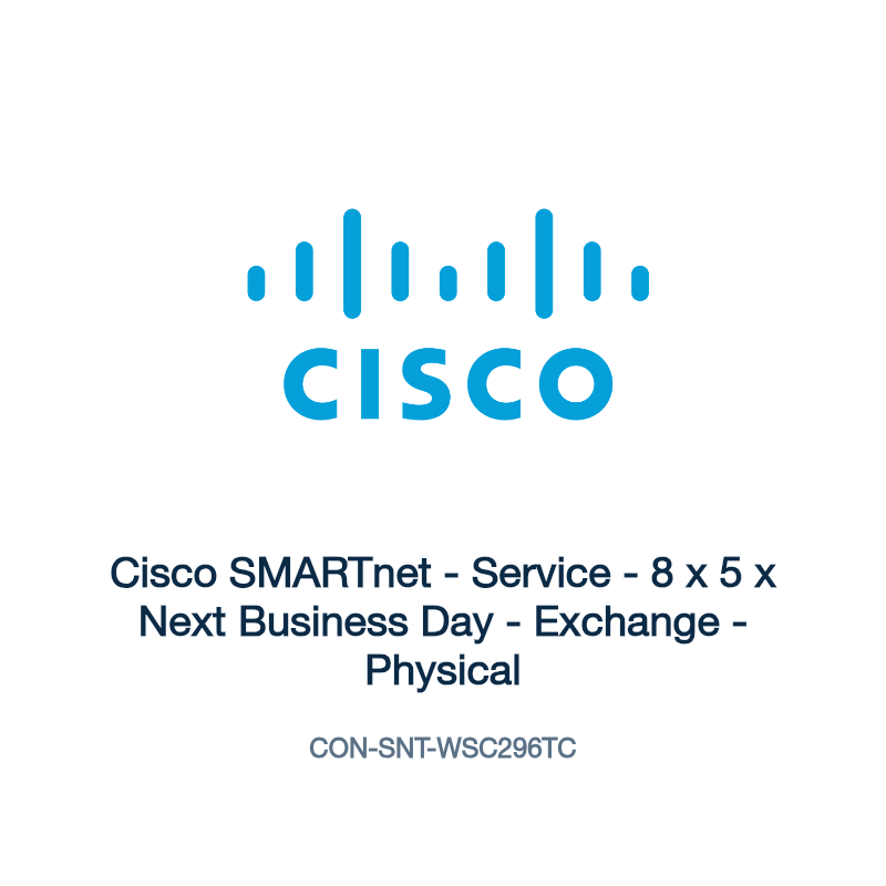 CON-SNT-WSC296TC: Cisco SMARTnet - Service - 8 x 5 x Next Business Day - Exchange -