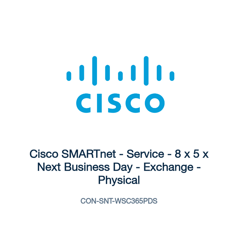 CON-SNT-WSC365PDS: Cisco SMARTnet - Service - 8 x 5 x Next Business Day - Exchange -