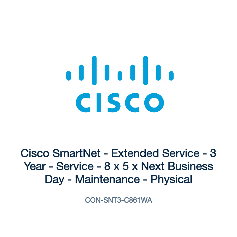 CON-SNT3-C861WA: Cisco SmartNet - Extended Service - 3 Year - Service