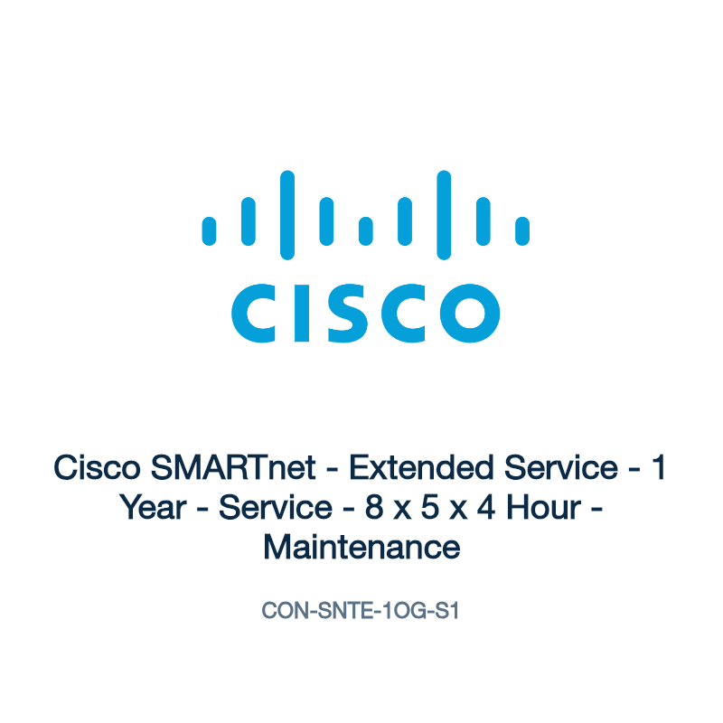 CON-SNTE-1OG-S1: Cisco SMARTnet - Extended Service - 1 Year - Service - 8 x 5 x 4 Hour