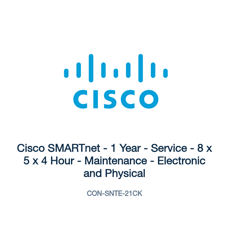 CON-SNTE-21CK: Cisco SMARTnet - 1 Year - Service - 8 x 5 x 4 Hour - Maintenance