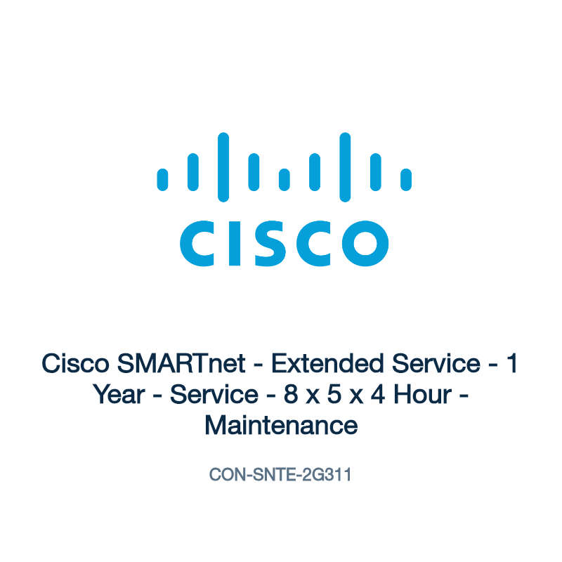 CON-SNTE-2G311: Cisco SMARTnet - Extended Service - 1 Year - Service - 8 x 5 x 4 Hour