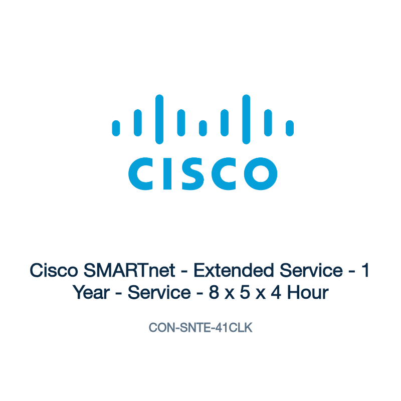 CON-SNTE-41CLK: Cisco SMARTnet - Extended Service - 1 Year - Service - 8 x 5 x 4 Hour