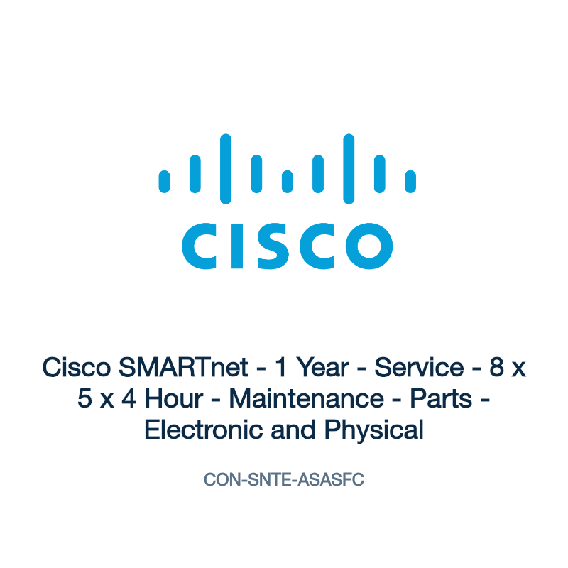 CON-SNTE-ASASFC: Cisco SMARTnet - 1 Year - Service - 8 x 5 x 4 Hour - Maintenance -
