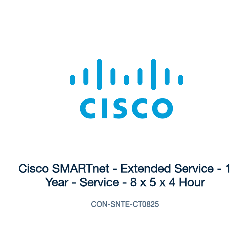 CON-SNTE-CT0825: Cisco SMARTnet - Extended Service - 1 Year - Service - 8 x 5 x 4 Hour
