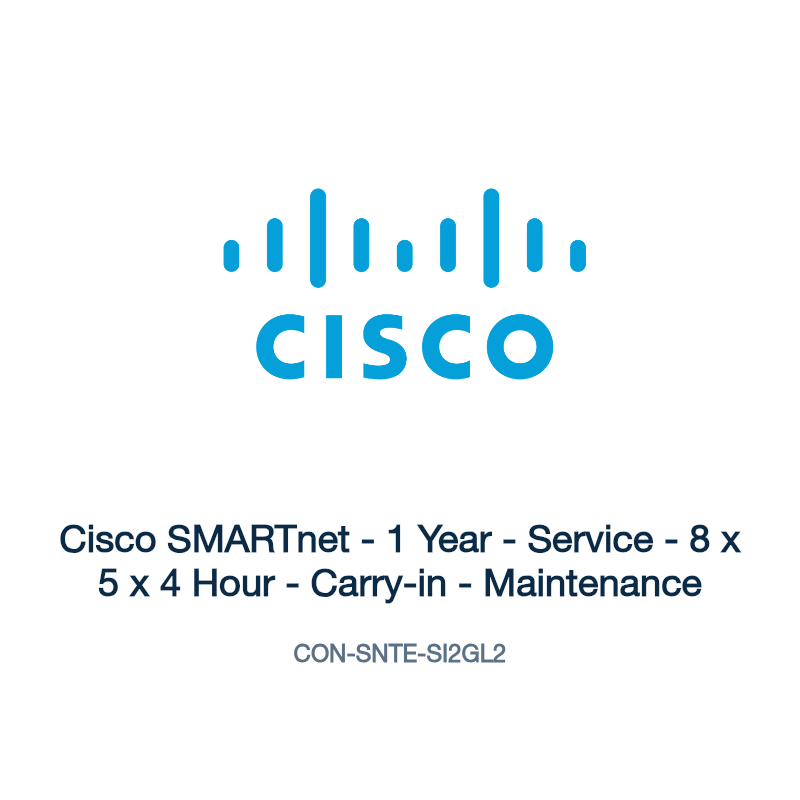 CON-SNTE-SI2GL2: Cisco SMARTnet - 1 Year - Service - 8 x 5 x 4 Hour - Carry-in -