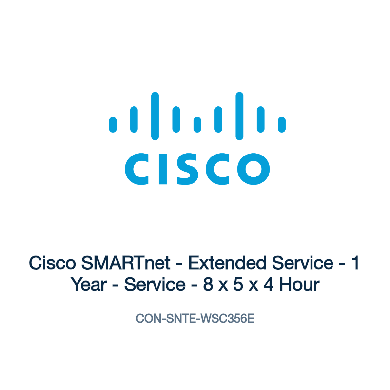 CON-SNTE-WSC356E: Cisco SMARTnet - Extended Service - 1 Year - Service - 8 x 5 x 4 Hour