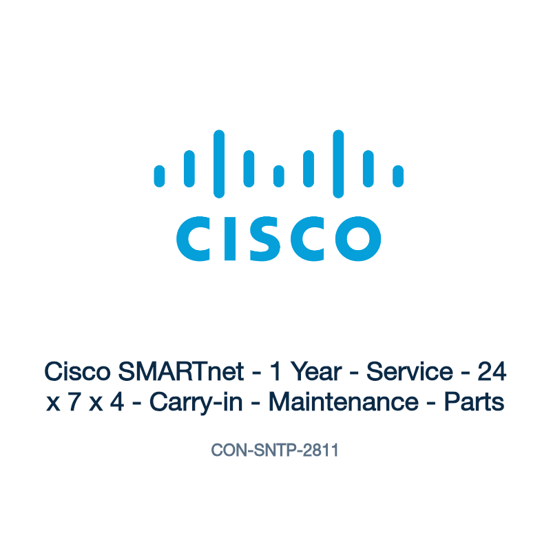 CON-SNTP-2811: Cisco SMARTnet - 1 Year - Service - 24 x 7 x 4 - Carry-in -