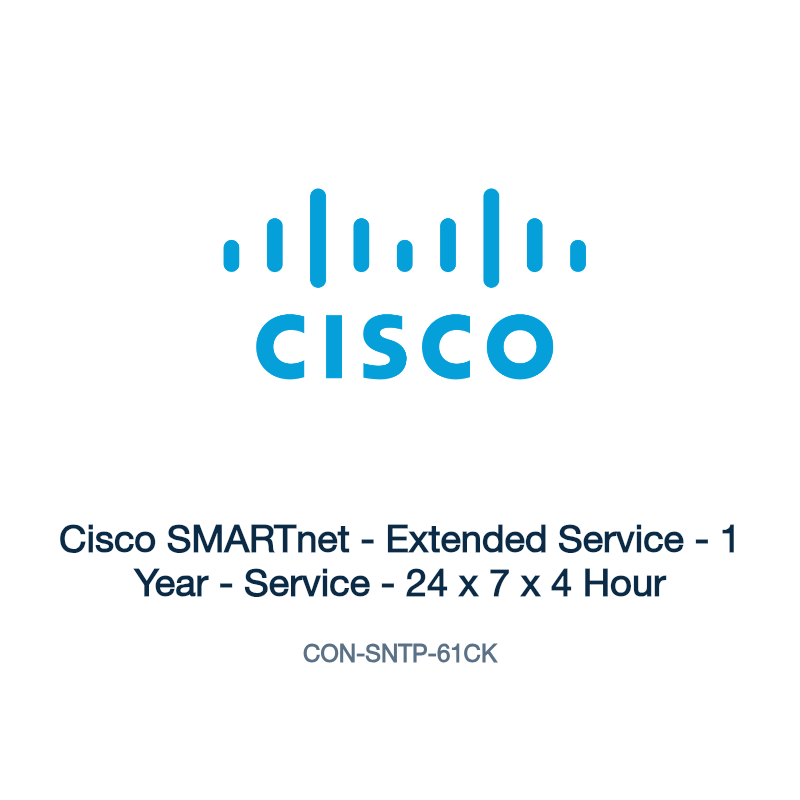 CON-SNTP-61CK: Cisco SMARTnet - Extended Service - 1 Year - Service - 24 x 7 x 4 Hour