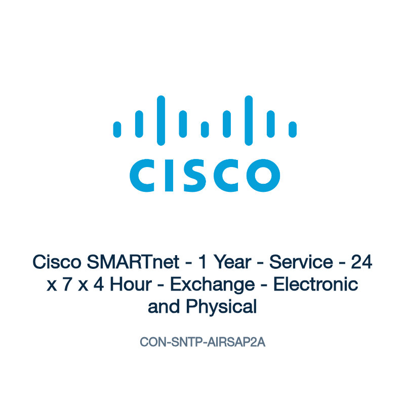 CON-SNTP-AIRSAP2A: Cisco SMARTnet - 1 Year - Service - 24 x 7 x 4 Hour - Exchange