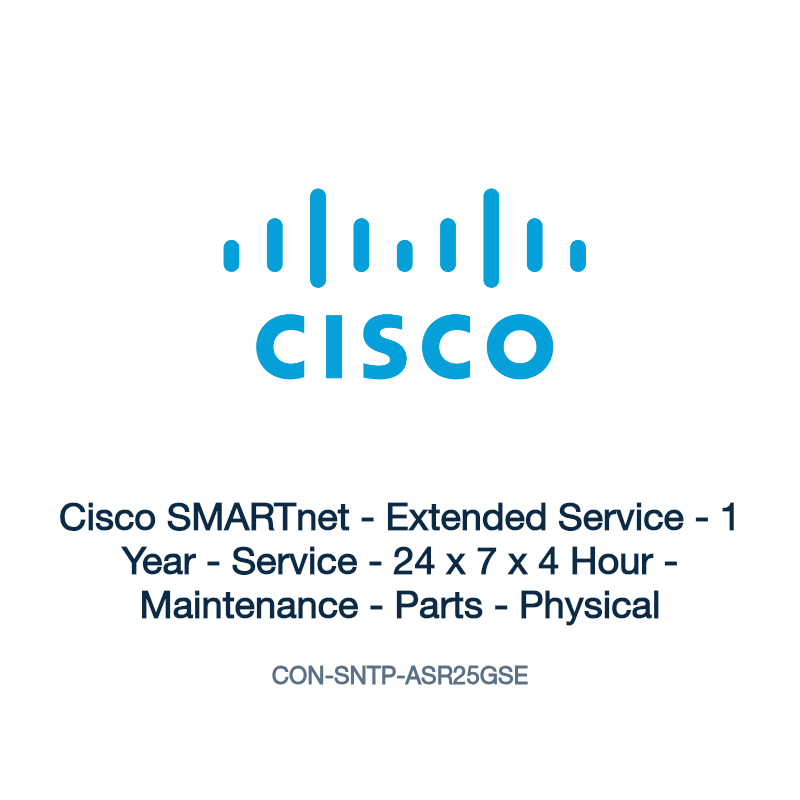 CON-SNTP-ASR25GSE: Cisco SMARTnet - Extended Service - 1 Year - Service - 24 x 7 x 4 Hour