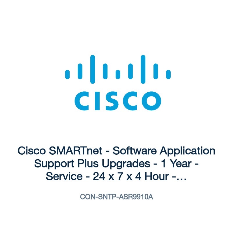 CON-SNTP-ASR9910A: Cisco SMARTnet - Software Application Support Plus Upgrades - 1 Year