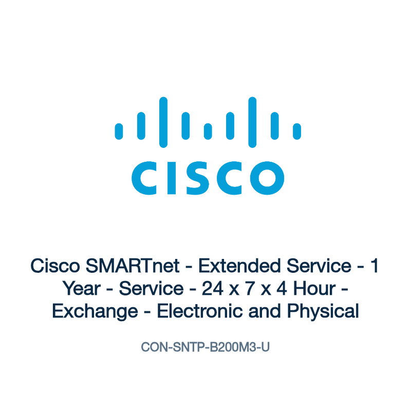 CON-SNTP-B200M3-U: Cisco SMARTnet - Extended Service - 1 Year - Service - 24 x 7 x 4 Hour