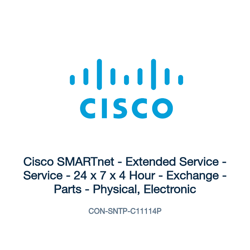 CON-SNTP-C11114P: Cisco SMARTnet - Extended Service - Service - 24 x 7 x 4 Hour -