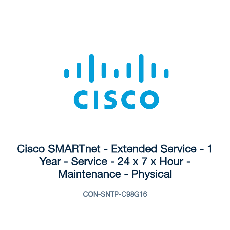 CON-SNTP-C98G16: Cisco SMARTnet - Extended Service - 1 Year - Service - 24 x 7 x Hour