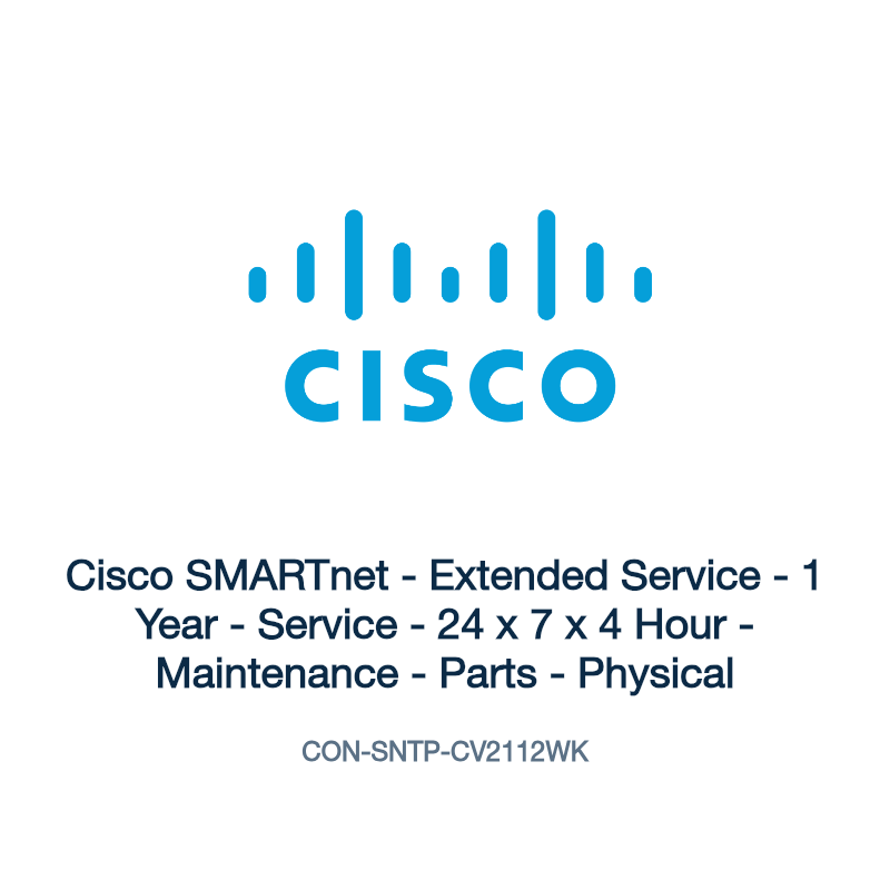 CON-SNTP-CV2112WK: Cisco SMARTnet - Extended Service - 1 Year - Service - 24 x 7 x 4 Hour