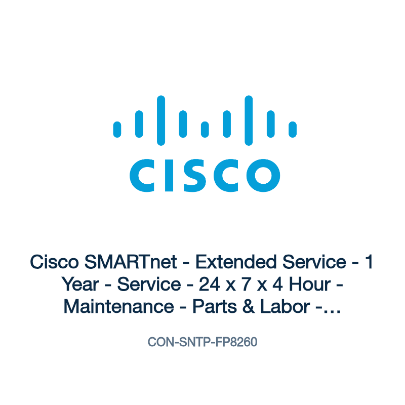 CON-SNTP-FP8260: Cisco SMARTnet - Extended Service - 1 Year - Service - 24 x 7 x 4 Hour