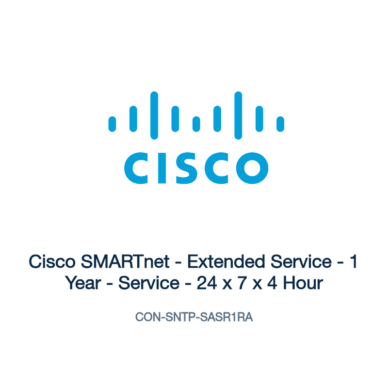 CON-SNTP-SASR1RA: Cisco SMARTnet - Extended Service - 1 Year - Service - 24 x 7 x 4 Hour