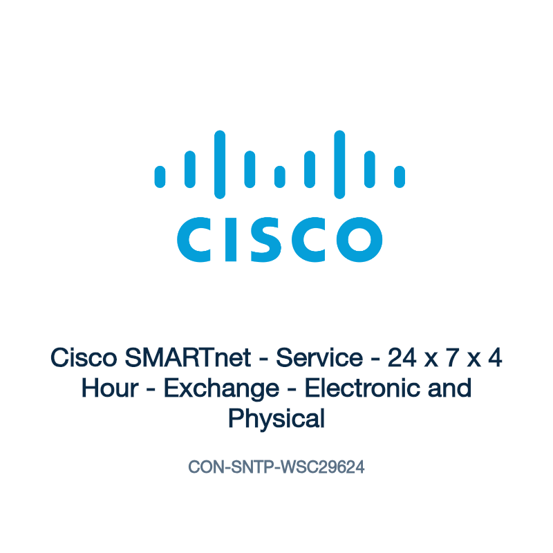 CON-SNTP-WSC29624: Cisco SMARTnet - Service - 24 x 7 x 4 Hour - Exchange - Electronic