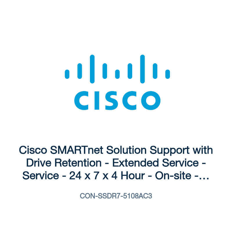 CON-SSDR7-5108AC3: Cisco SMARTnet Solution Support with Drive Retention