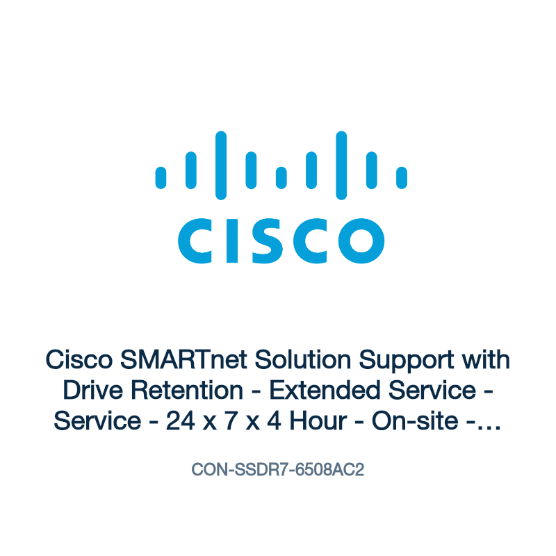 CON-SSDR7-6508AC2: Cisco SMARTnet Solution Support with Drive Retention