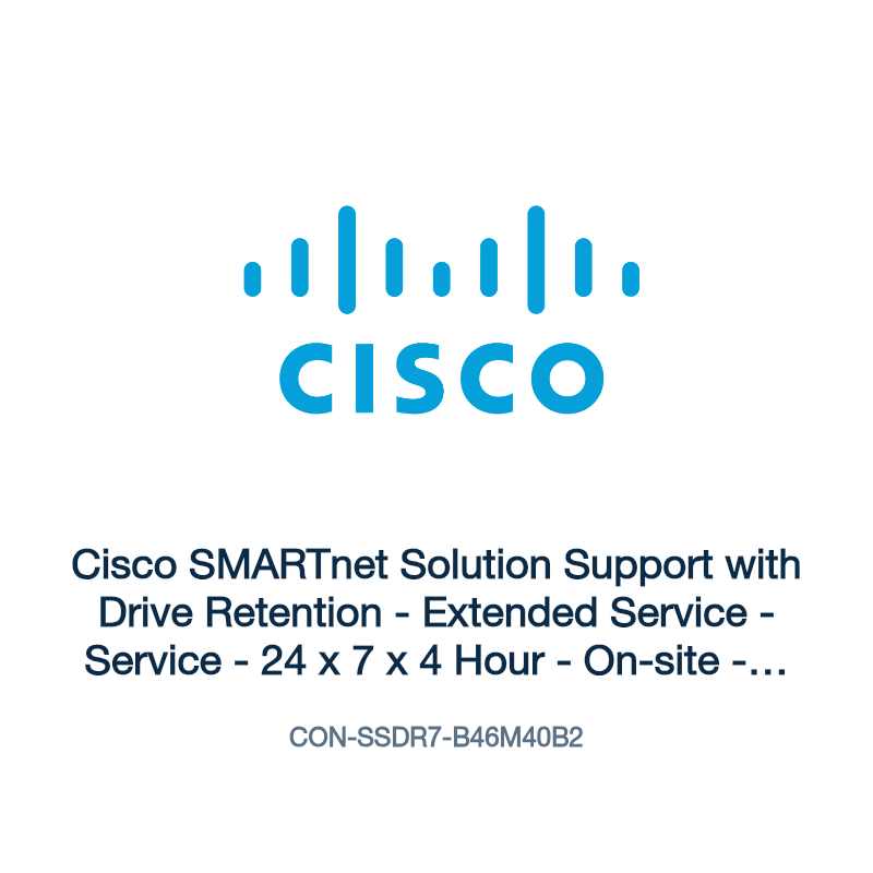 CON-SSDR7-B46M40B2: Cisco SMARTnet Solution Support with Drive Retention