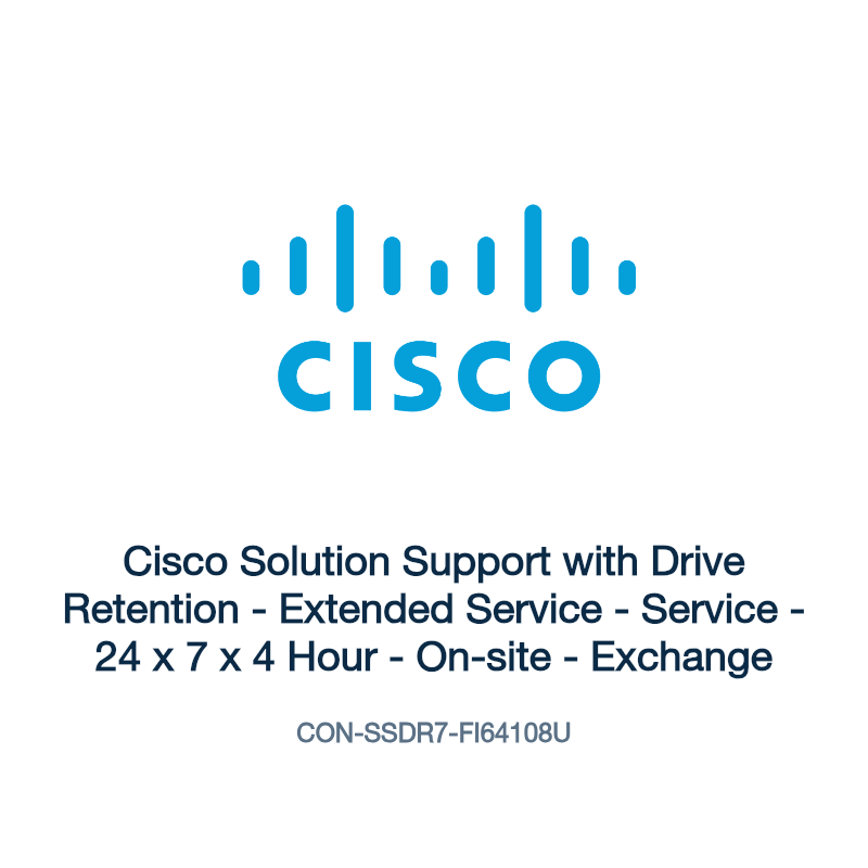CON-SSDR7-FI64108U: Cisco Solution Support with Drive Retention