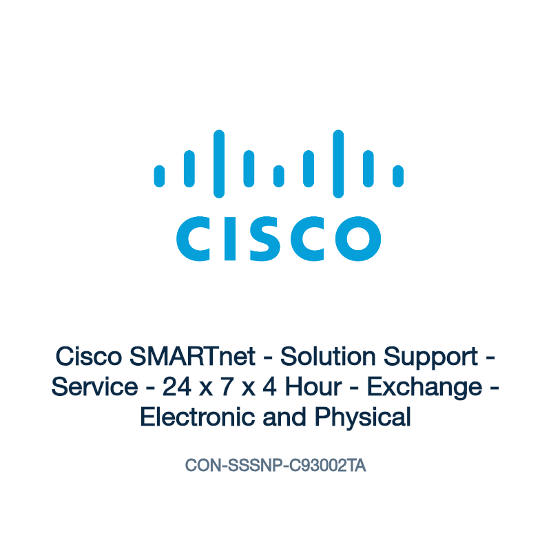 CON-SSSNP-C93002TA: Cisco SMARTnet - Solution Support - Service - 24 x 7 x 4 Hour -