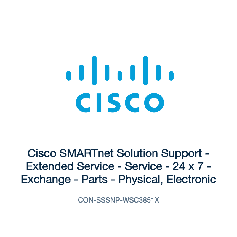 CON-SSSNP-WSC3851X: Cisco SMARTnet Solution Support