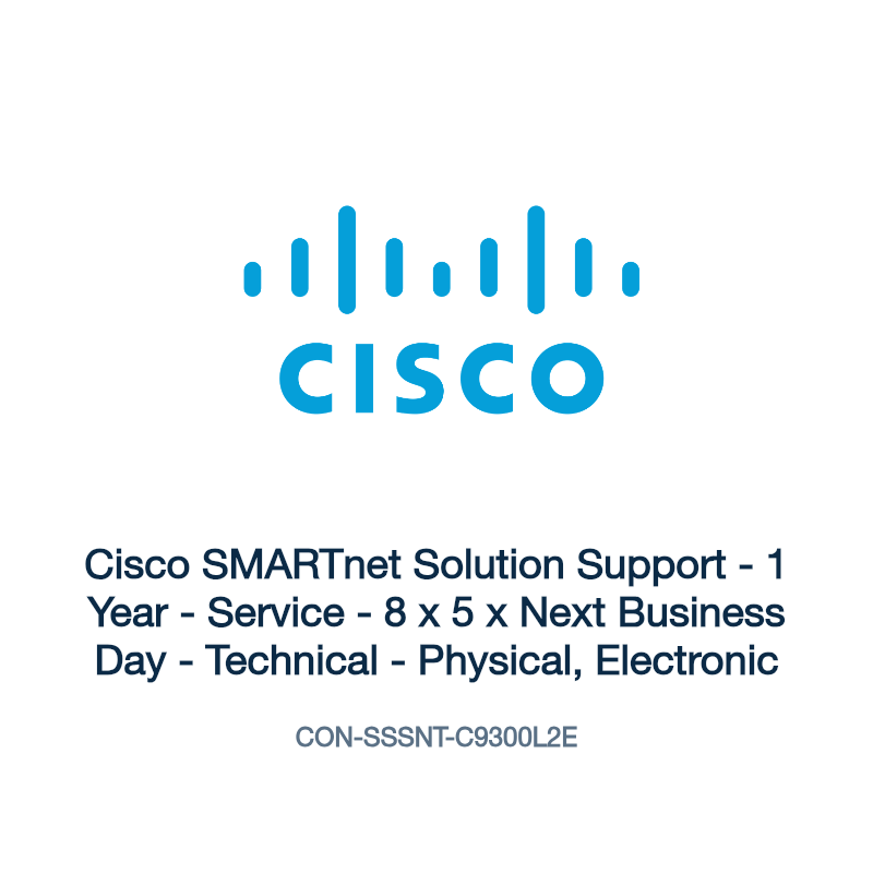CON-SSSNT-C9300L2E: Cisco SMARTnet Solution Support