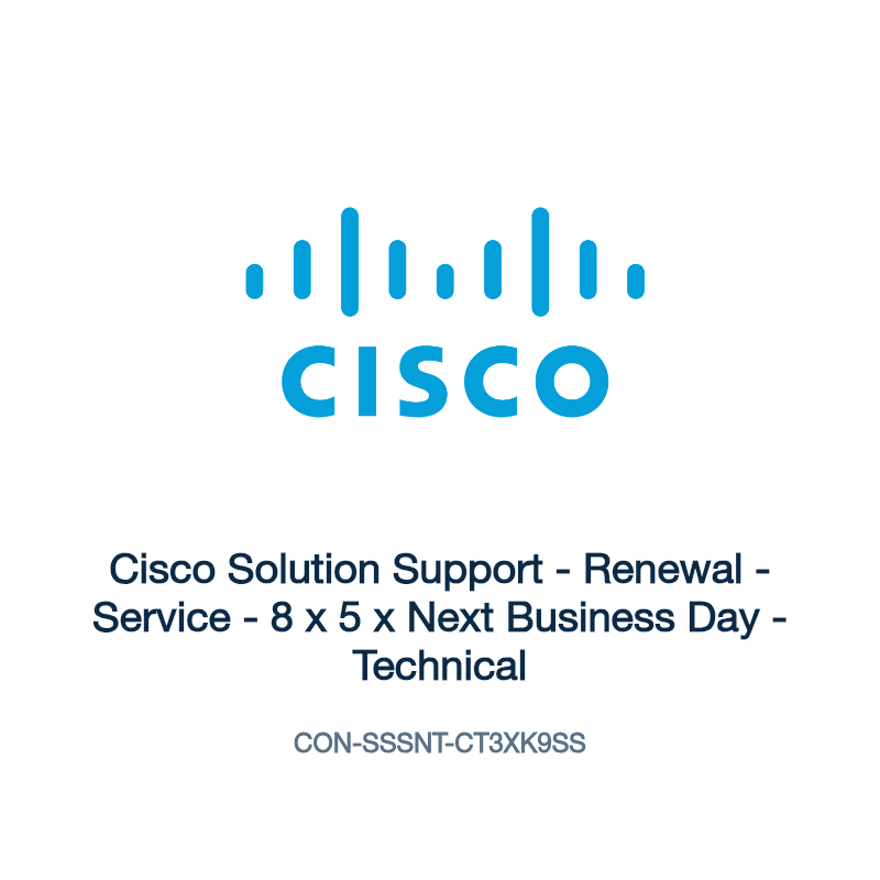 CON-SSSNT-CT3XK9SS: Cisco Solution Support