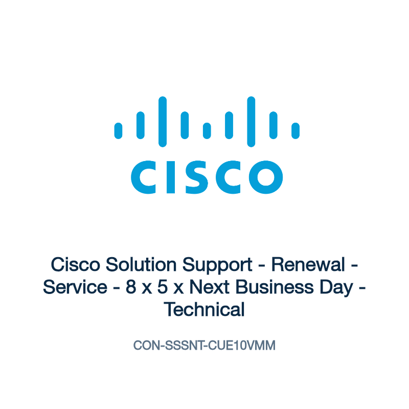 CON-SSSNT-CUE10VMM: Cisco Solution Support