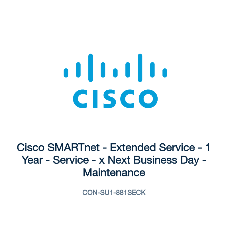 CON-SU1-881SECK: Cisco SMARTnet - Extended Service - 1 Year - Service - x Next