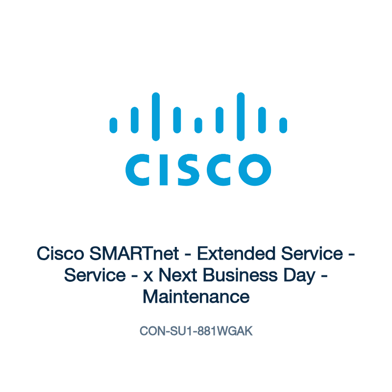 CON-SU1-881WGAK: Cisco SMARTnet - Extended Service - Service - x Next Business Day -