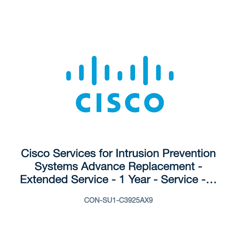 CON-SU1-C3925AX9: Cisco Services for Intrusion Prevention Systems Advance Replacement