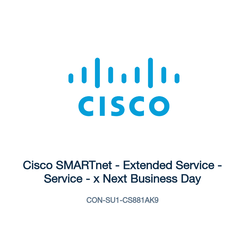CON-SU1-CS881AK9: Cisco SMARTnet - Extended Service - Service - x Next Business Day
