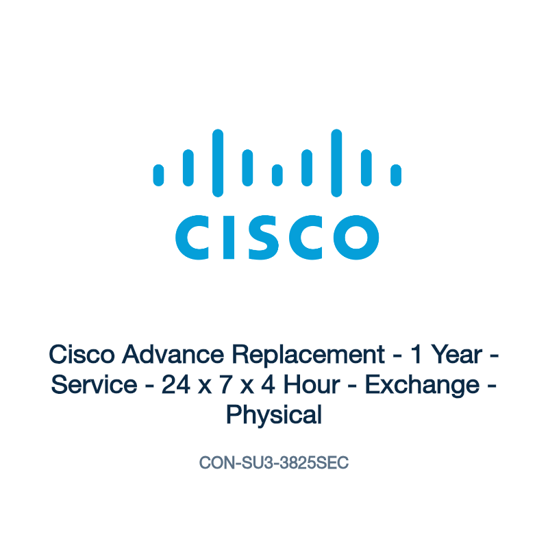 CON-SU3-3825SEC: Cisco Advance Replacement