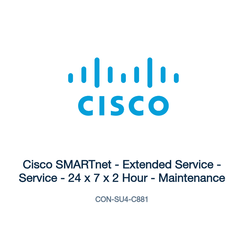 CON-SU4-C881: Cisco SMARTnet - Extended Service - Service - 24 x 7 x 2 Hour -