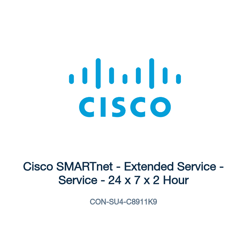 CON-SU4-C8911K9: Cisco SMARTnet - Extended Service - Service - 24 x 7 x 2 Hour