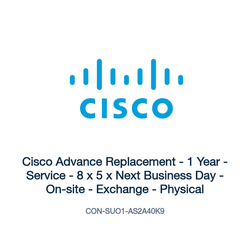 CON-SUO1-AS2A40K9: Cisco Advance Replacement