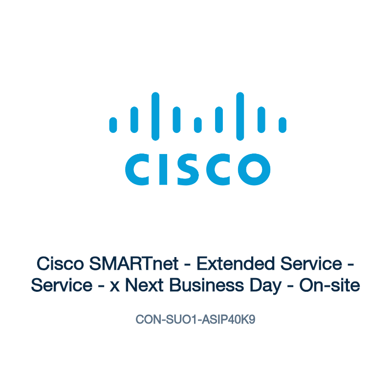 CON-SUO1-ASIP40K9: Cisco SMARTnet - Extended Service - Service - x Next Business Day -