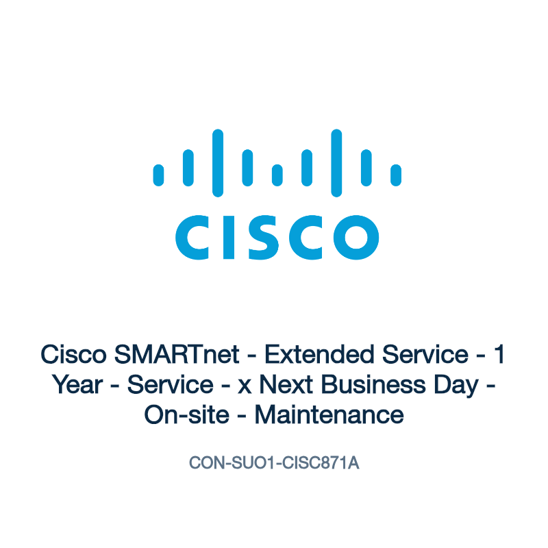 CON-SUO1-CISC871A: Cisco SMARTnet - Extended Service - 1 Year - Service - x Next