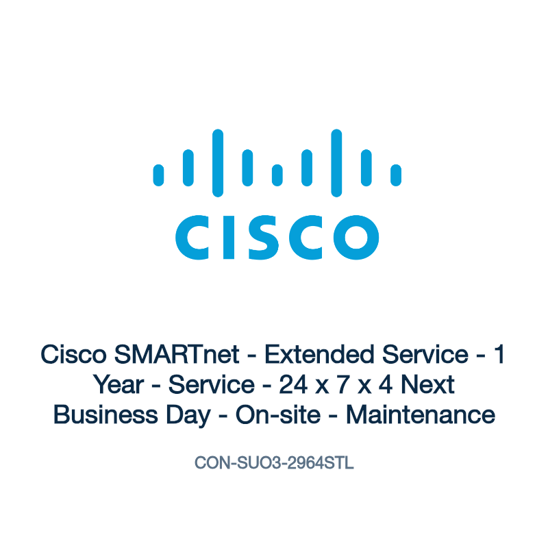 CON-SUO3-2964STL: Cisco SMARTnet - Extended Service - 1 Year - Service