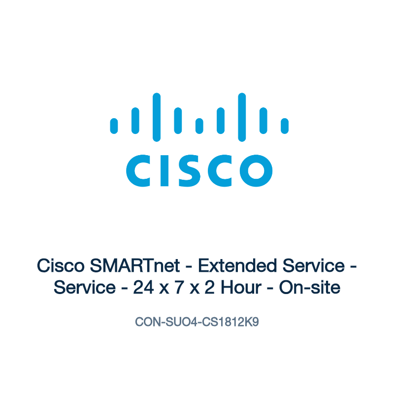 CON-SUO4-CS1812K9: Cisco SMARTnet - Extended Service - Service - 24 x 7 x 2 Hour -