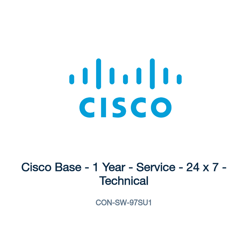 CON-SW-97SU1: Cisco Base - 1 Year - Service - 24 x 7 - Technical